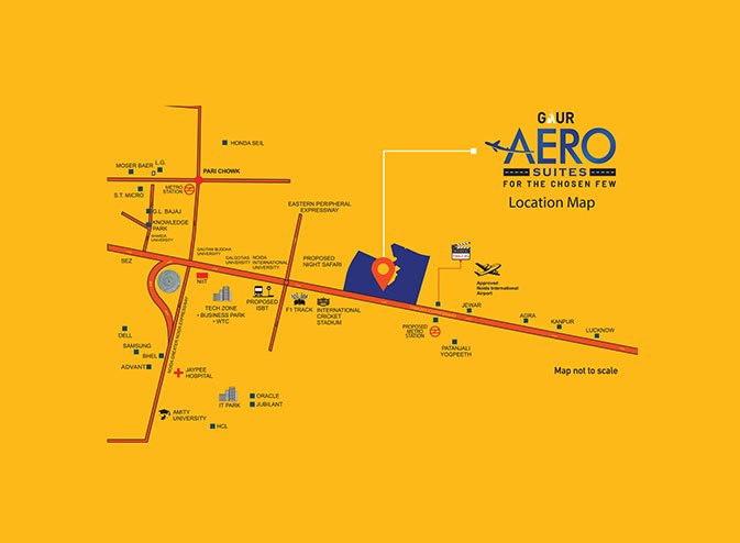 gaur aero suites location